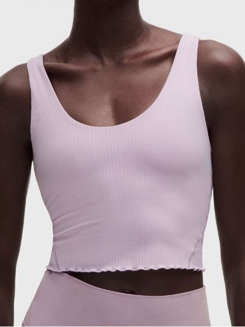 NWT lululemon Women’s Align Lettuce-Hem Ribbed Tank Purple 4 Scoop Cropped Bra